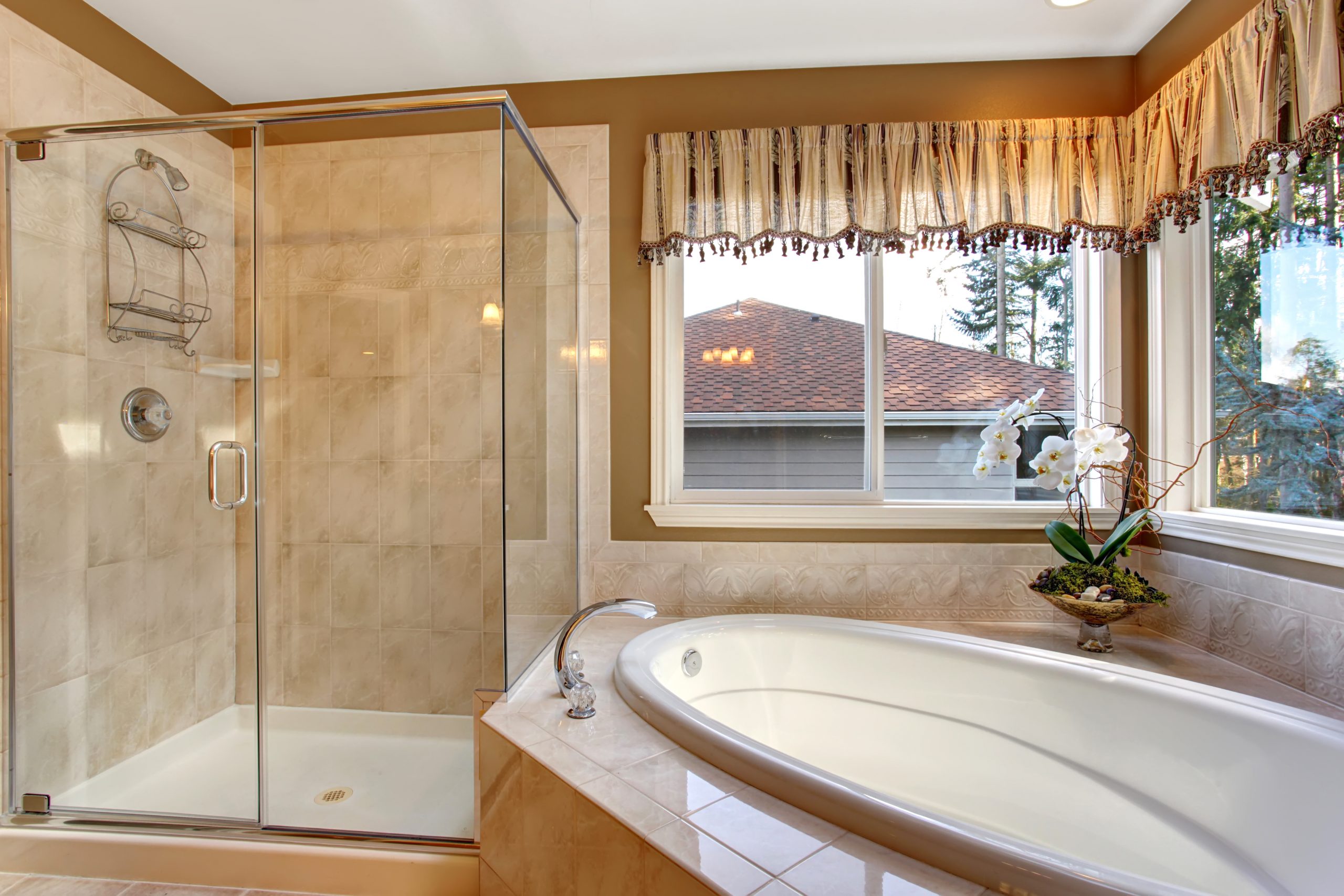 A frameless shower door example