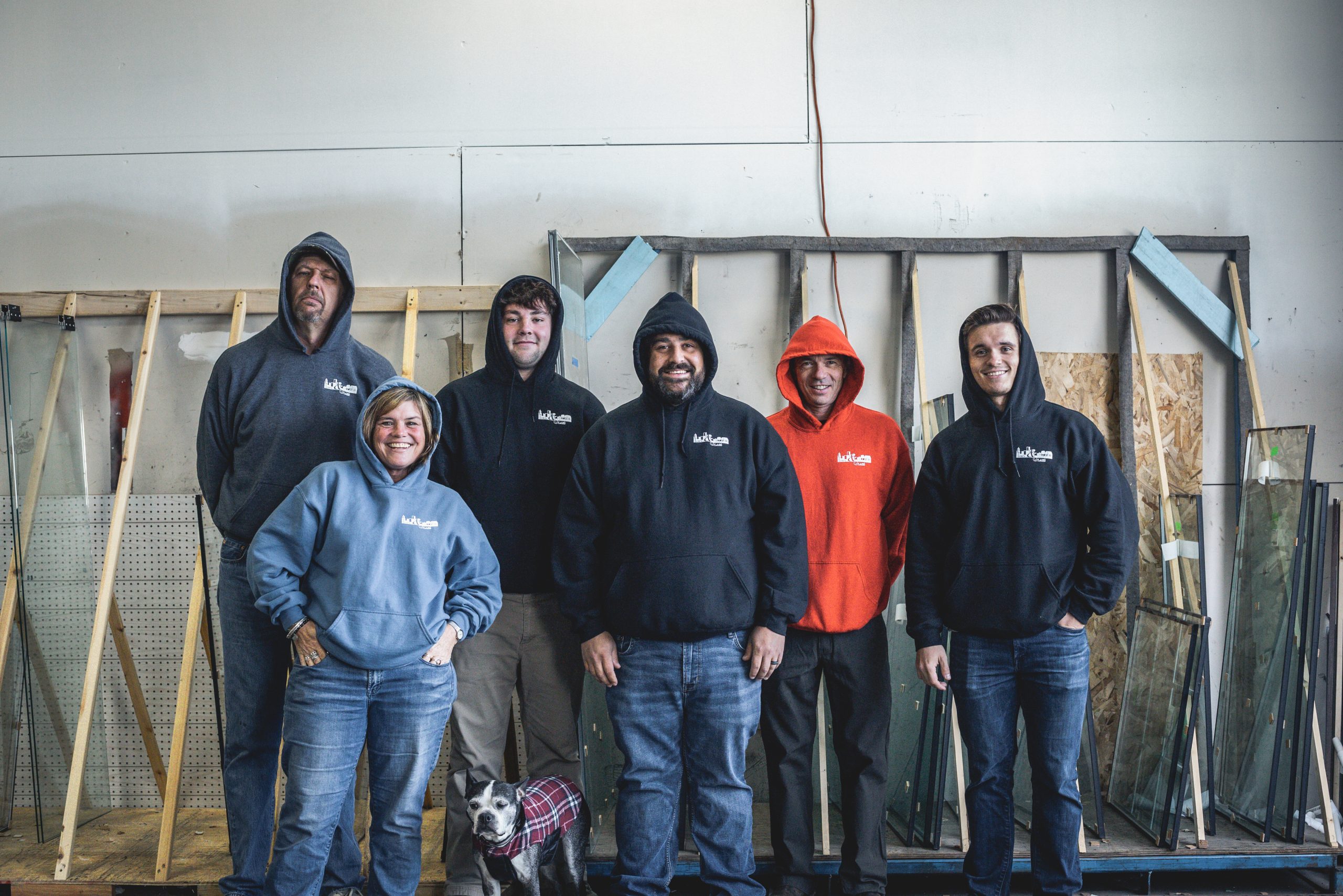 The Clackamas window screen repair crew at T&C Glass