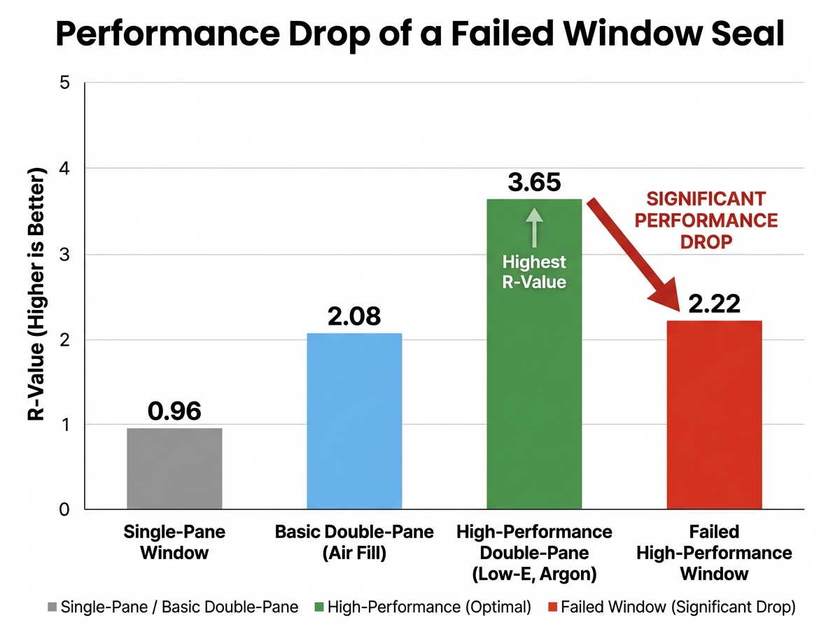 Performance Drop of a Failed Window Seal