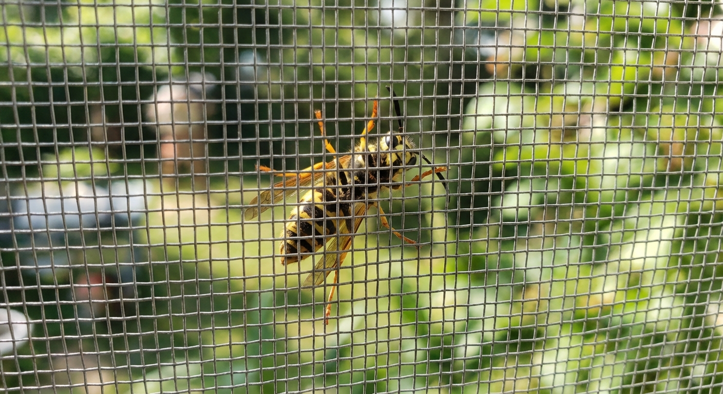 Pest on Outside of Screen Mesh